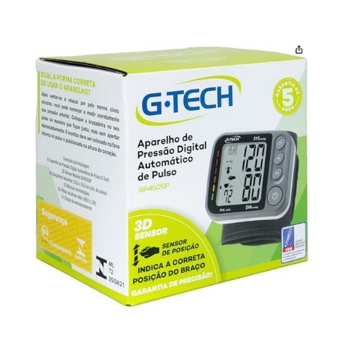 G-Tech Aparelho de Pressão Digital Automático Pulso